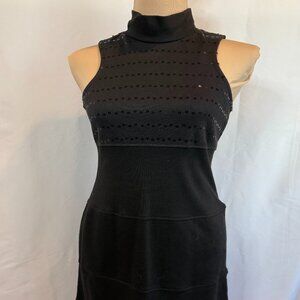 Alyn Paige NY sleeveless mock turtleneck Little Black Dress size 5/6